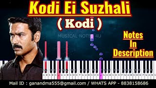 Kodi Ei Suzhali Piano notes | Santhosh Narayanan | Tutorial | Download | keyboard |sheet music|cover