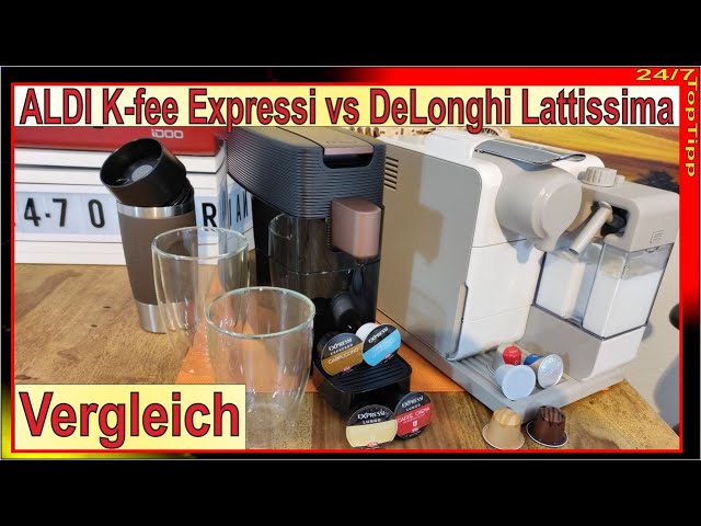 Aldi K-fee Expressi vs Nespresso Lattissima [ Vergleich ] Kapselmaschine -  Milchschaum - Cafe Crema - YouTube