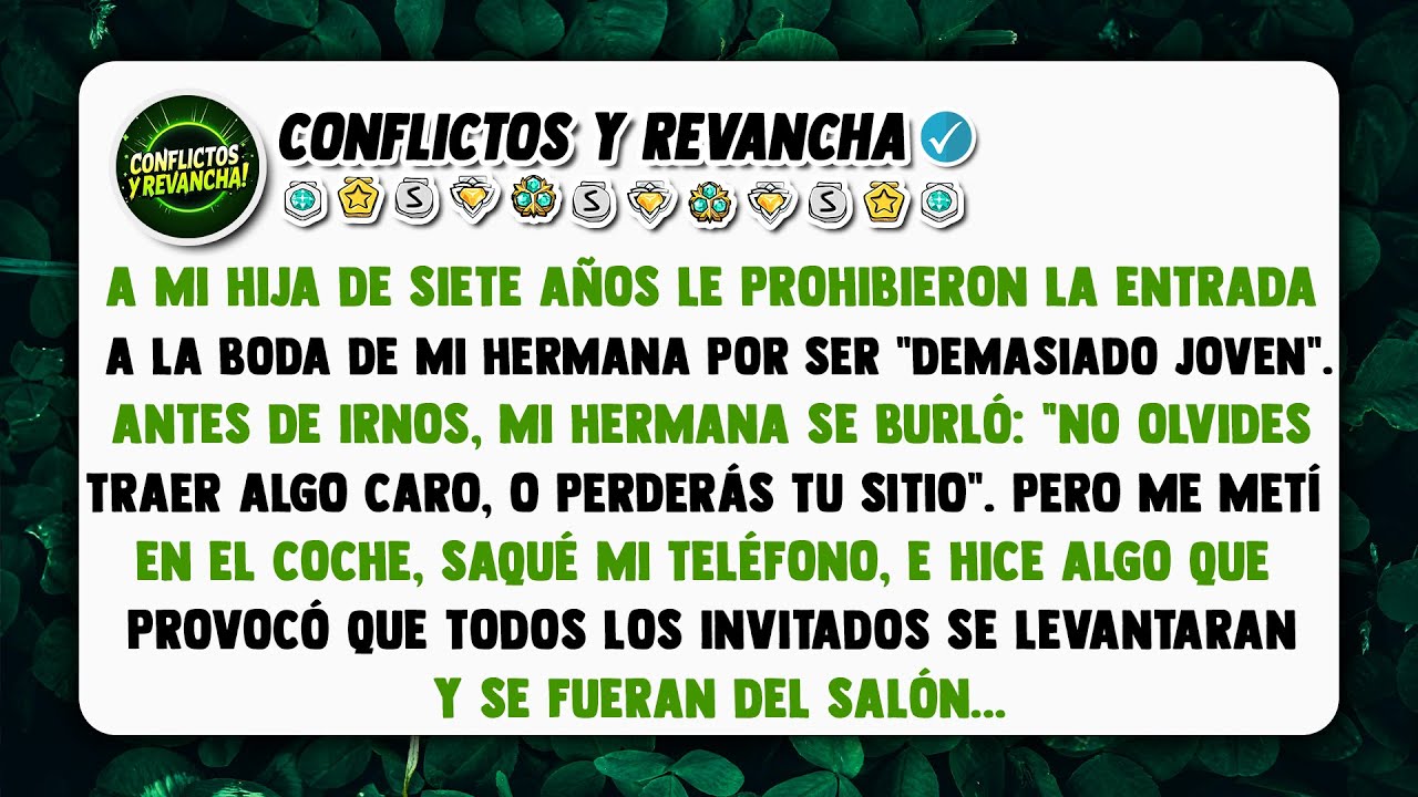 A mi hija de siete años le prohibieron la entrada a la boda de mi hermana por ser "demasiado joven".