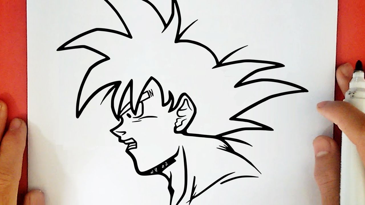 Como desenhar o Goku passo a passo desenho simples e fácil #tutorial #art # desenho #goku #comodesenhar #draw #anime