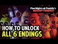 FNAF Security Breach: All 6 Endings &amp; How to Unlock Them (Good-Bad- Happy-Worst-Unmasked-True ENDS)