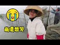 阿渔妹两天没起的网笼，上百条大鱼全被搁浅，看到这场景渔妹好想哭【阿渔妹】