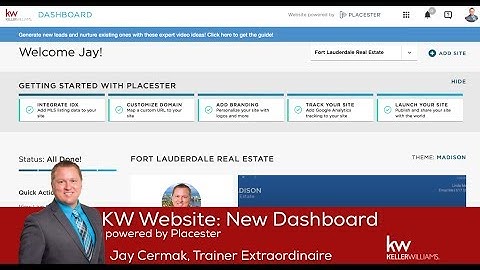 KW Website powered by Placester Dashboard with Jay Cermak, Trainer Extraordinaire