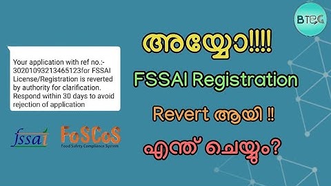 Reverted FSSAI Registration / License Application -Why ? How to Edit and Resubmit ! Malayalam FoSCoS
