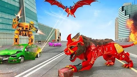 Robot Transforming Game with Flying Bat Robot in Lion Robot Car Games 20214 | Best android GamePlay