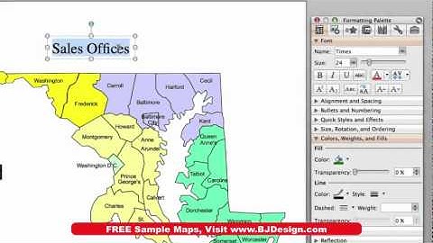How Do I Add Text to a PowerPoint Map? • BJDesign.com
