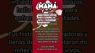 Poema para mamá! Mensaje y frases para dedicar a mamá en su día #madre #poema #familia #teamomamá Poema para mamá! Mensaje y frases para dedicar a mamá en su día #madre #poema #familia #teamomamá