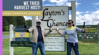 Harvest Host boondocking experience at Layton's Chance Winery