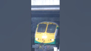 Irish rail leaving tunnel