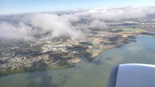 American Airlines flight landing at Nashville International Airport on 3/26/2021