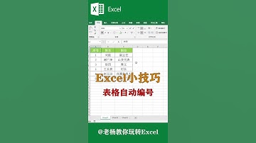 Excel tutorial Excel教程：表格自动编号，你学会了吗？Excel教學excel函數excel技巧Excel演示教学. #Shorts