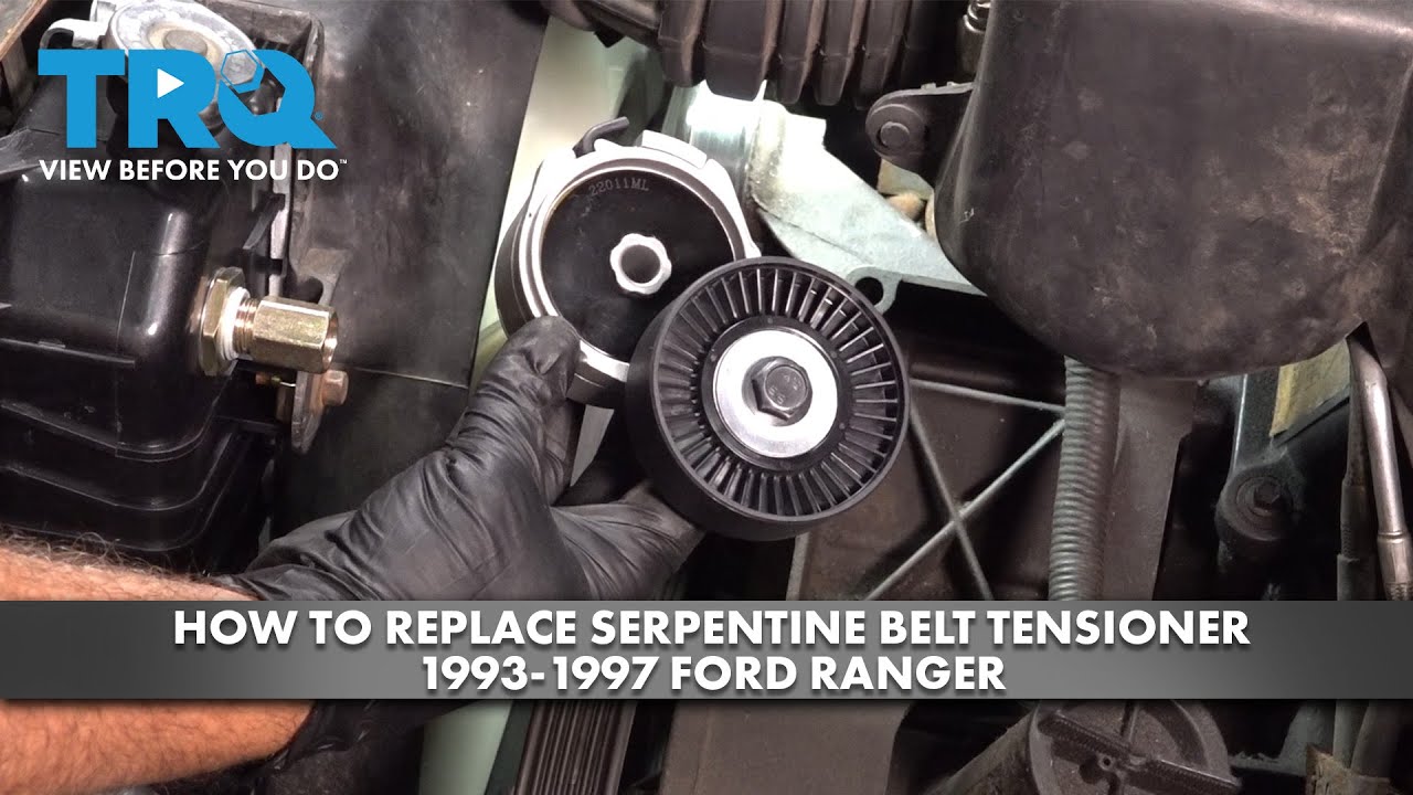 How to Replace Serpentine Belt Tensioner 1993-1997 Ford Ranger - YouTube