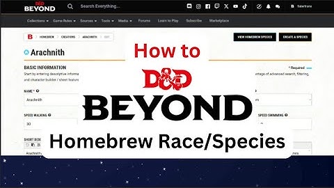 How to make a homebrew race using D&D beyond