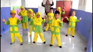 Senam Paud Manfaat Air tema Air , Udara , Api , Kelas TK B Reguler😍🤗