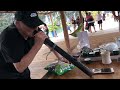 Foreigner taste vietnamese tobacco water pipe