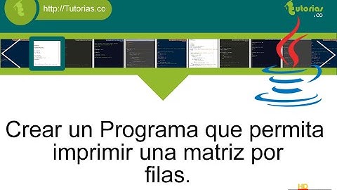 arrays – java (matriz por filas)