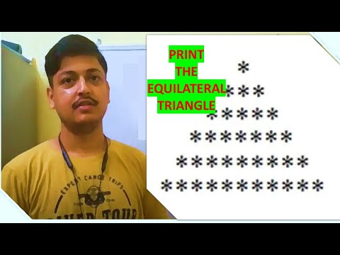 WAP TO PRINT THE EQUILATERAL TRIANGLE|| by mridul sir