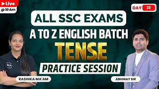 SSC English | Tense Practice Session | A to Z Batch | Day-23 | All SSC Exams | Rashika ma'am screenshot 5