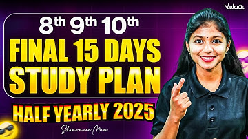 8th 9th 10th Half yearly Exam 2025 Study Plan | Important Questions | Shravanee Ma