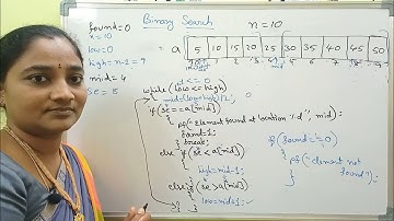 Data Structures in C || Binary Search using C || DS Tutorial in Telugu || Telugu Scit Tutorials