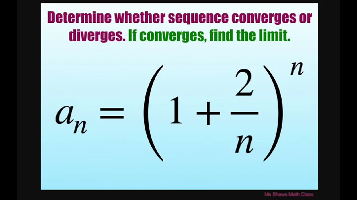 Determine if sequence converges or diverges, if converges find limit {(1+ 2/n)^n}