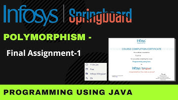Final Assignment - 1 | Programming Using Java | Infosys Springboard