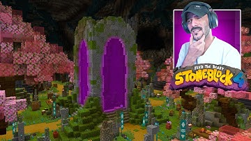 ماين كرافت : ستون بلوك 4 #1 | البداية الجميلة .. عالم ستون فقط 😱🤯