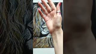 ❤️🦁 #Shortvideo #Art #Artist #Painting #Художник  #Portrait #Oilpastel #Animals #Shorts #Lion