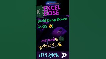 Drop Down in GS 💻😮 #excel #exceltricks #googlesheets #shorts #technology #viralvideo