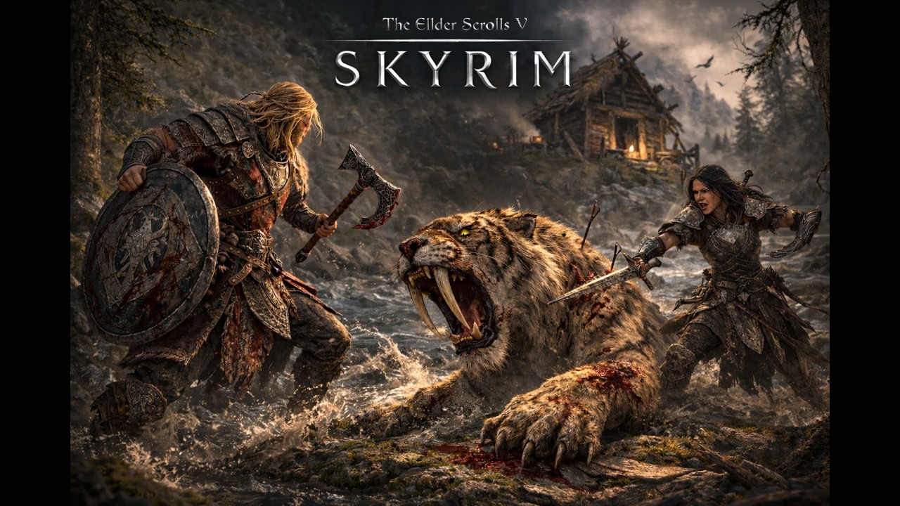 Skyrim Gameplay Deutsch #07 Das Blut im Fluss : Der Säbelzahntiger