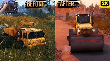 Rebuilding Marshy Lake into a New Road - RoadCraft | No HUD gameplay (2K)