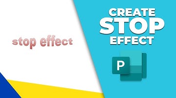 How to create stop effect to text in publisher