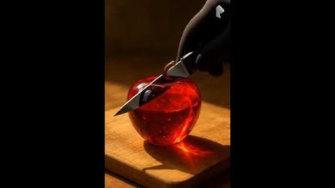 Cutting a GLASS Apple 🍎 with a Knife — Most Satisfying ASMR You’ll Ever Hear!