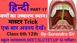 #वर्णों का उच्चारण स्थान#वर्णों का उच्चारण स्थान Trick#Hindi Sanskrit Adda#By-Surendra sir#Trick#