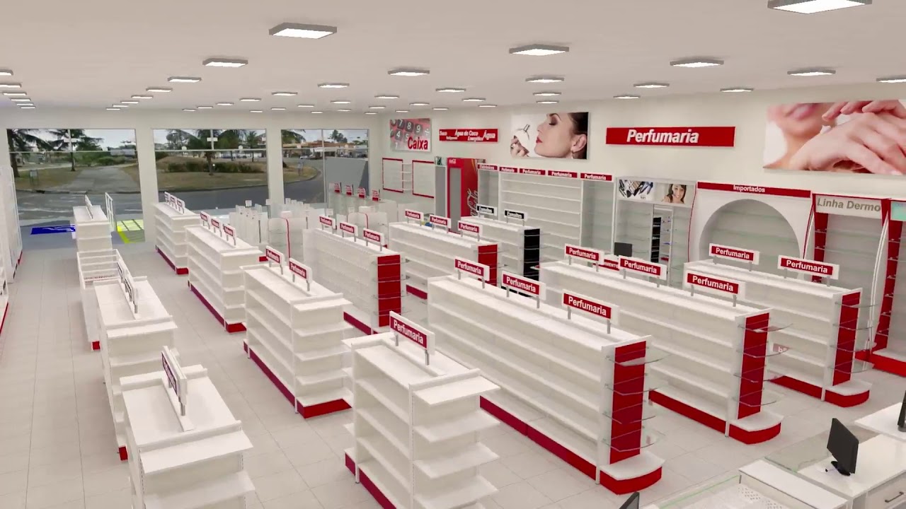 RC FARMA moveis para farmacia e drogaria - YouTube