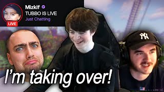 Tubbo goes live from Mizkif's Twitch account (ft. Schlatt, Austin, ConnorEatsPants)