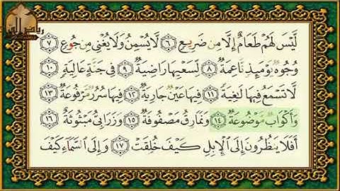 سورة الغاشية تهجي