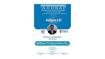 TECHNICAL FEST | 1504 - AEC | DEPARTMENT OF CSE | INTELLIGENCE IN IoT | TIRUVANNAMALAI | 25-03-2022