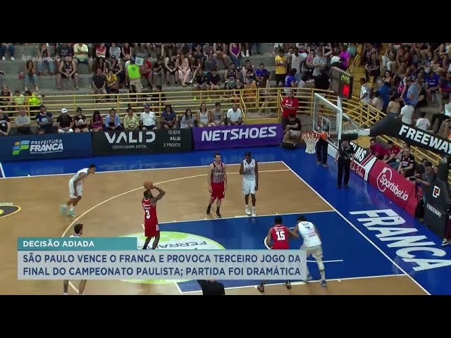 São Paulo impõe jogo, vence Franca e provoca terceira partida na final do  Paulista de basquete, basquete