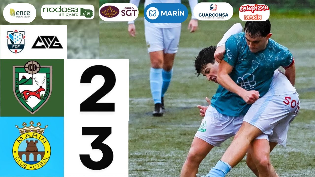 Campo Lameiro C.D. - Marín C.F. (2-3) | Resumen 1ª Futgal - Jornada 17