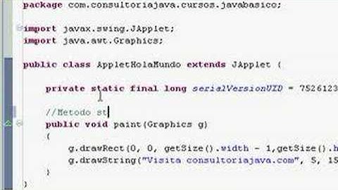 Un applet muy básico en Java