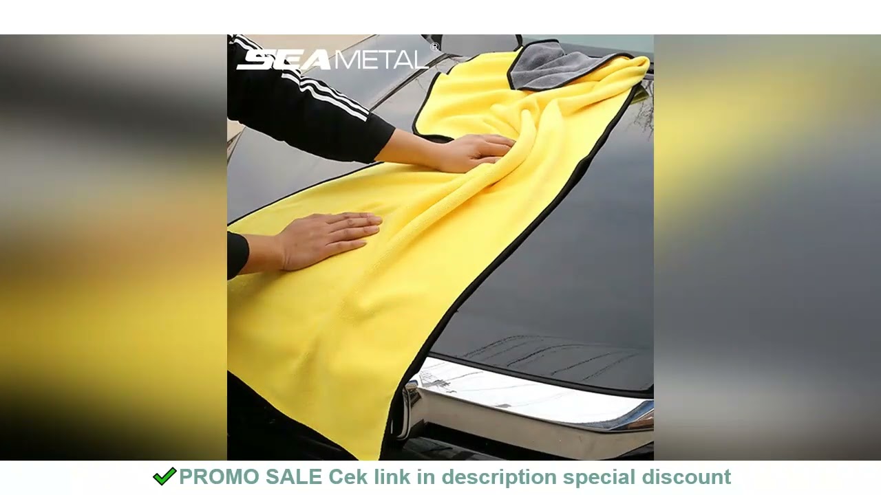 SEAMETAL Microfiber Car Washing Towel 400GSM Double-Sided Coral Velvet Clean Towels High Water Absor