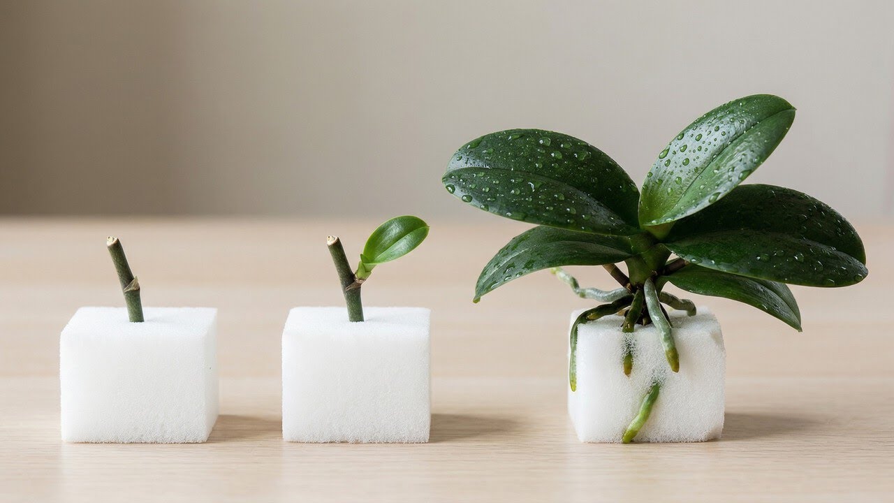 Few people know that propagating orchids is easy with just a piece of foam!