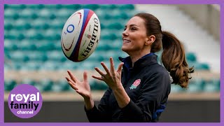 Kate Shows Off Skills as New Royal Rugby Patron