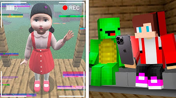 JJ and Mikey Got Scary SQUID GAME DOLL on a Hidden Camera in Minecraft - Maizen