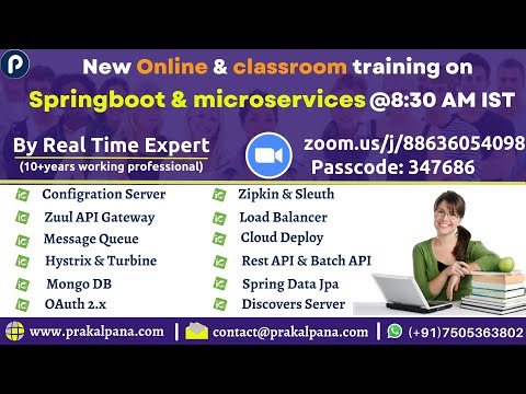 Spring Basics, Spring Boot, Spring Cloud & Microservices | Introduction | Prakalpana Technologies - video from Prakalpana Technologies