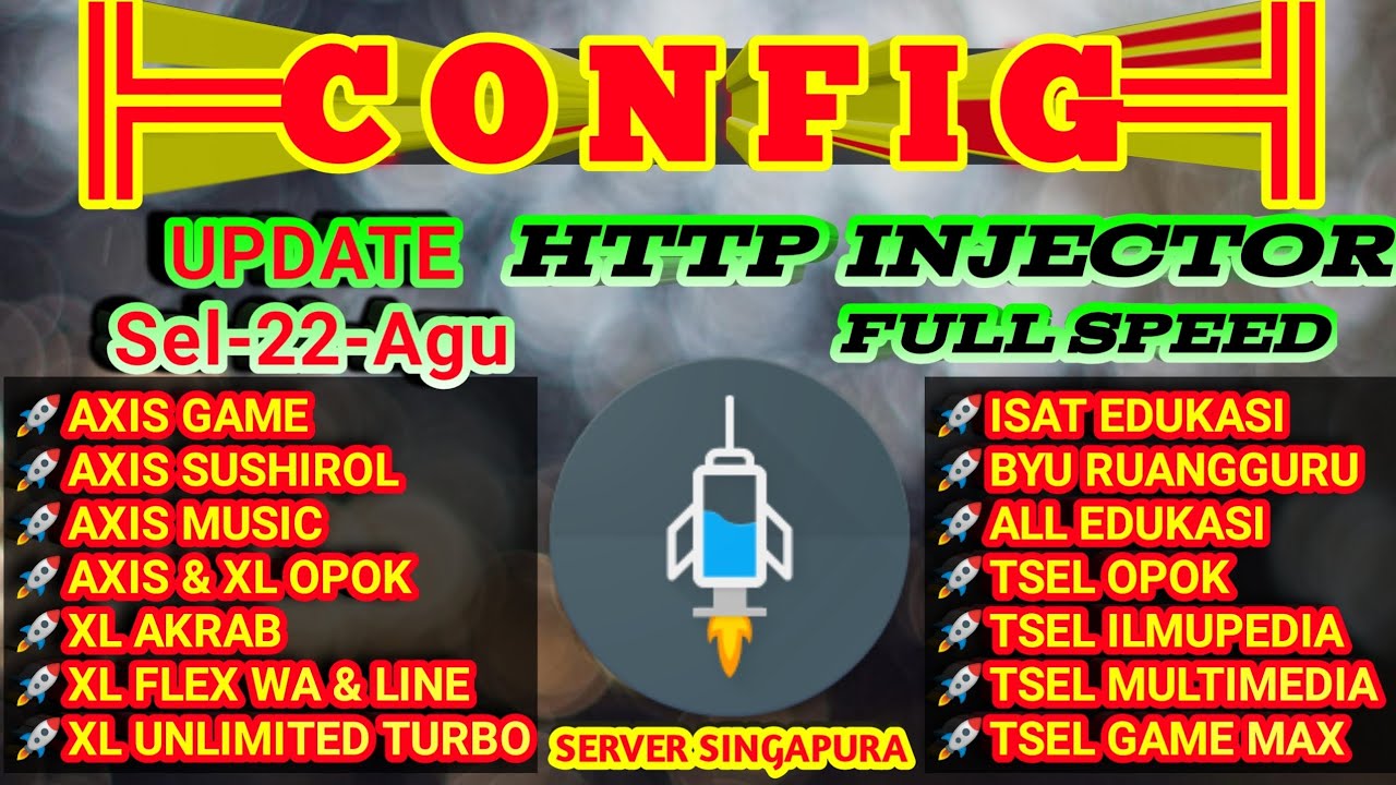 UPDATE || CONFIG Http Injector(ehi) || Axis || XL || Tsel || Isat || Support VC [Sel-22-Agu]