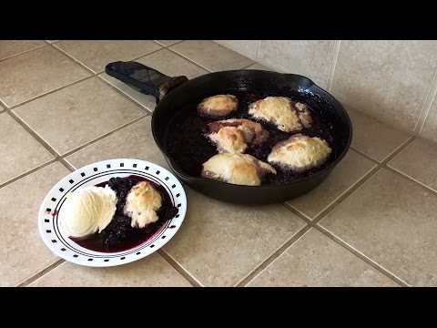 Skillet Blueberry Cobbler Slump