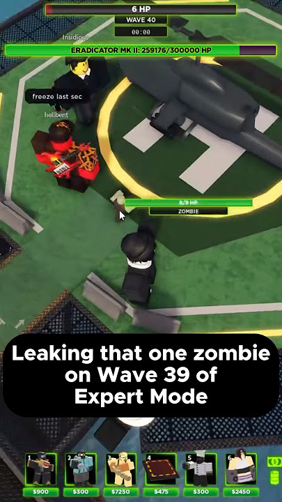 Leaking The Wave 39 Zombie on Expert Mode - Tower Defense X/TDX Roblox