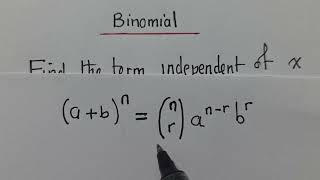 Binomial Expansion Independent of x || (x-1/{2x²})^9